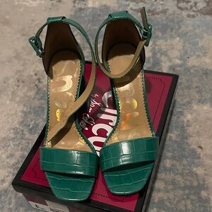 Circus by Sam Edelman Teal Crocodile Heels